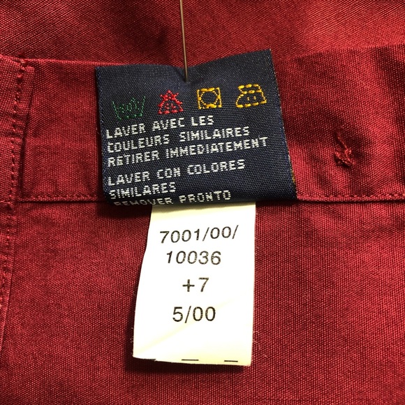 Tommy Hilfiger burgundy long sleeve shirt - Picture 6 of 7